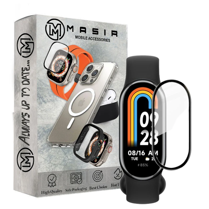 محافظ صفحه نمایش نانو مسیر مدل PMMA مناسب برای ساعت هوشمند شیائومی Mi band 8
