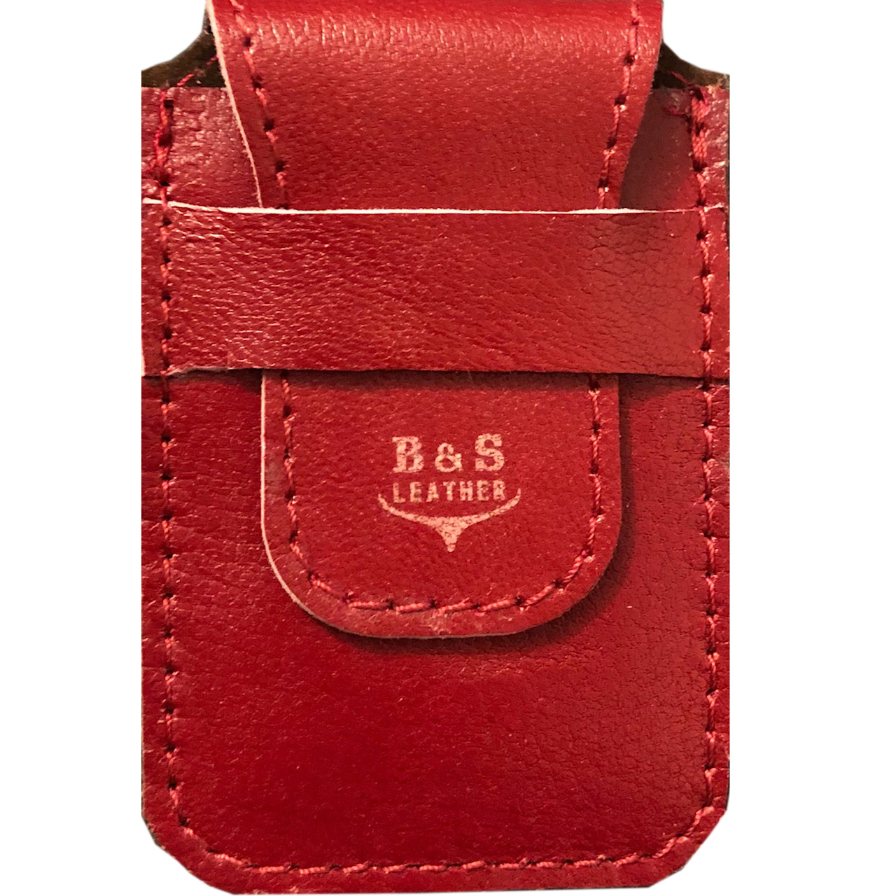 جاکارتی چرم طبیعی – دست دوز مدل GH11 رنگ قرمز B&S Leather