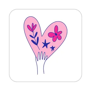 زیر لیوانی کاکتی طرح عاشقانه مدل mp36340