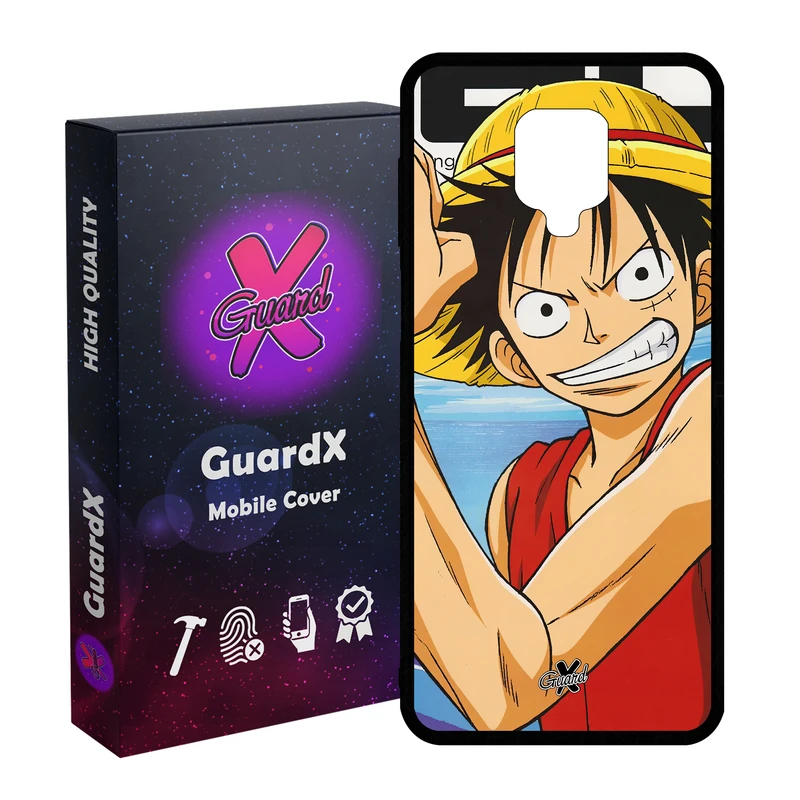 کاور گارد ایکس طرح Luffy Anime مدل Glass10593 مناسب برای گوشی موبایل شیائومی Redmi Note9 Pro/Note 9 Pro Max/Redmi Note 9S/MI Poco M2 Pro