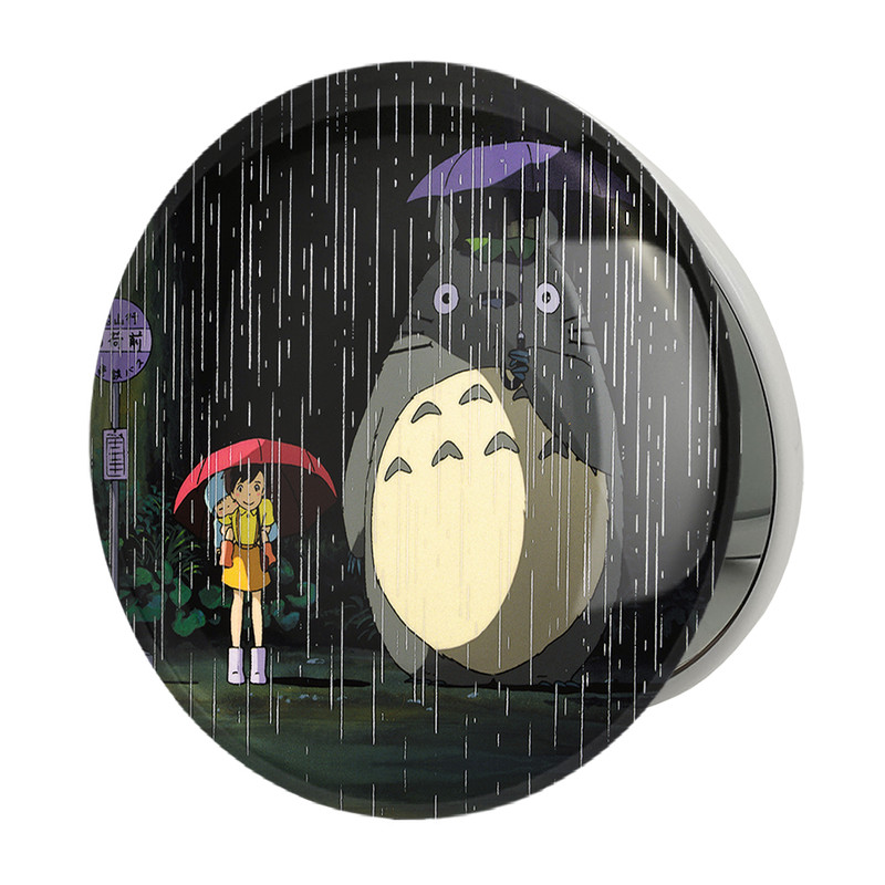 آینه جیبی خندالو طرح توتورو و ساتسوکی انیمه توتورو Totoro مدل تاشو کد 12819 