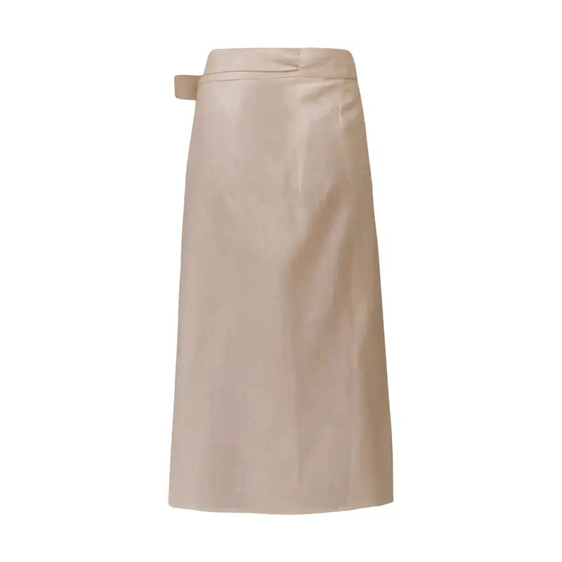 دامن راسته زنانه مدل Longi رنگ کرم