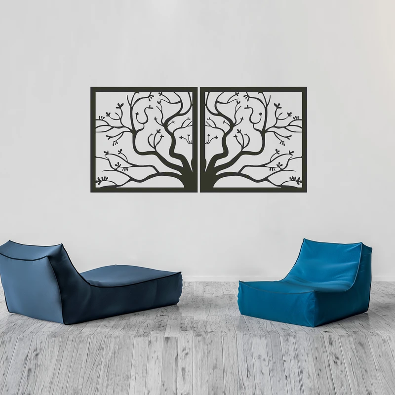 دیوارکوب طرح درخت مدل art1018 مجموعه 2عددی