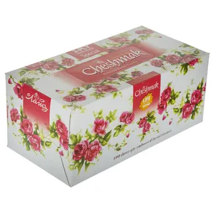 دستمال کاغذی 100 برگ چشمک طرح گل سرخی