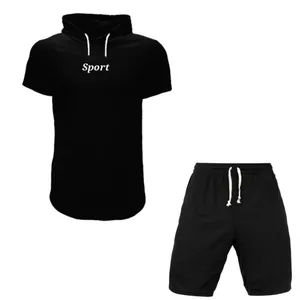 ست تی شرت کلاهدار و شلوارک ورزشی مردانه اولسون مدل 90