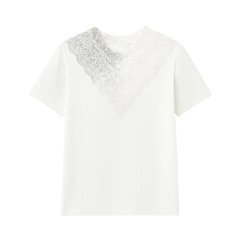 بلوز آستین کوتاه یقه ایستاده دخترانه مدل 7001