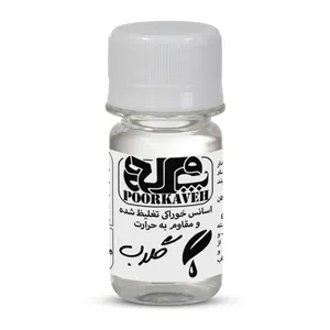 اسانس خوراکی گلاب ممتاز تغلیظ شده پورکاوه - 30 میلی لیتر