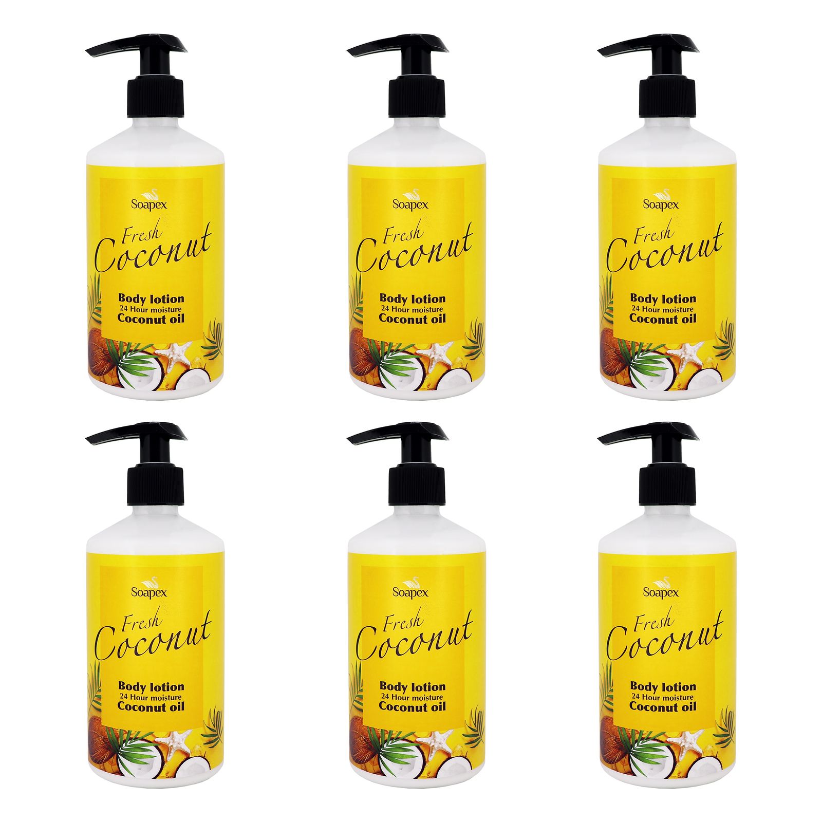 لوسیون بدن سوپکس مدل Coconut oil حجم 350 میلی لیتر مجموعه 6 عددی -  - 1