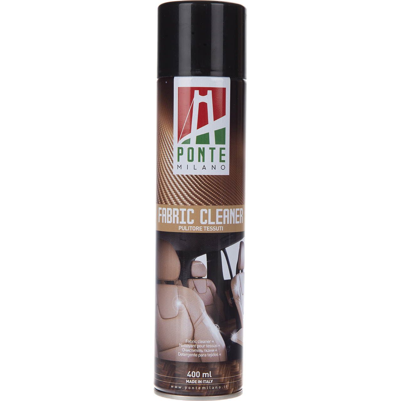 اسپری تمیز کننده روکش صندلی خودرو پونته میلانو مدل Fabric Cleaner حجم 400 میلی لیتر