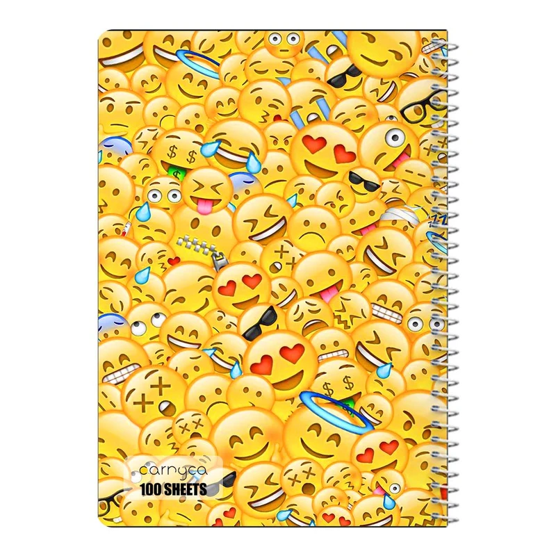 دفتر مشق 100 برگ سیمی کارنیکا طرح ایموجی Emoji کد 34171