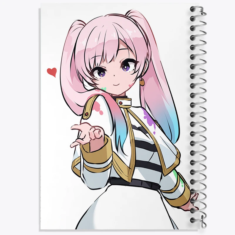 دفتر ژورنال نویسی 50 برگ خندالو مدل نقطه ای طرح انیمه فریرن (Frieren) کد 33832