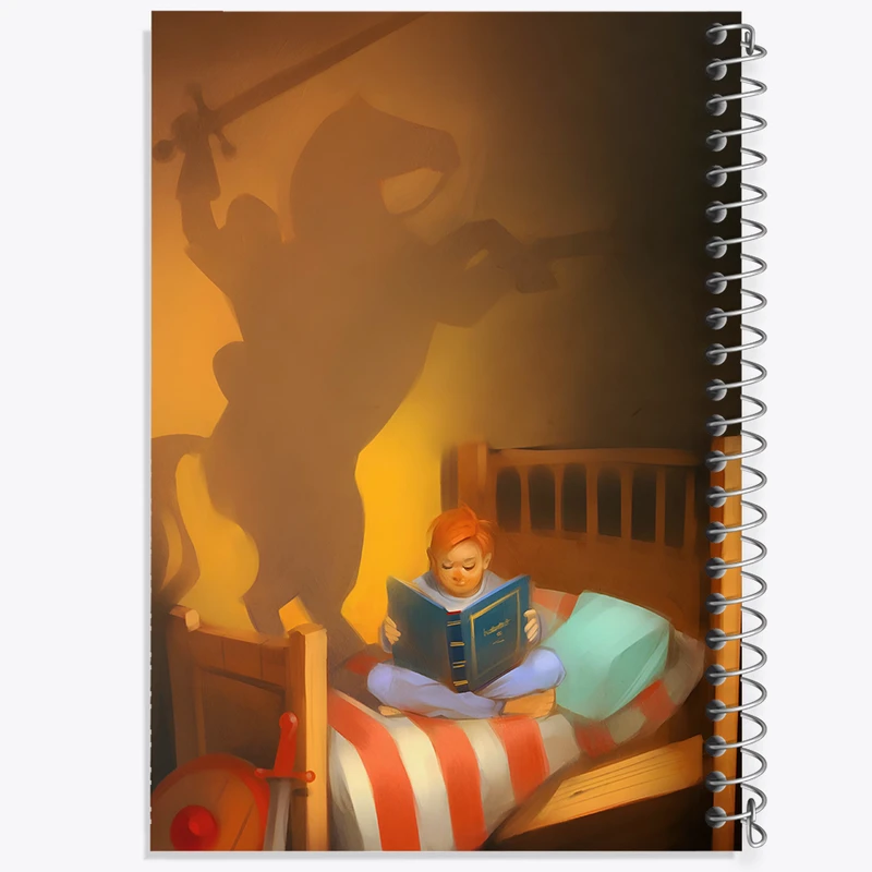 دفتر لیست خرید 50 برگ خندالو طرح پسر کتابخوان کد F7669