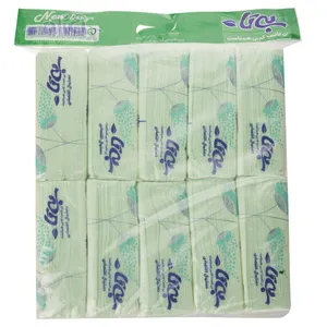 دستمال کاغذی 100 برگ بی تا مدل Green بسته 10 عددی