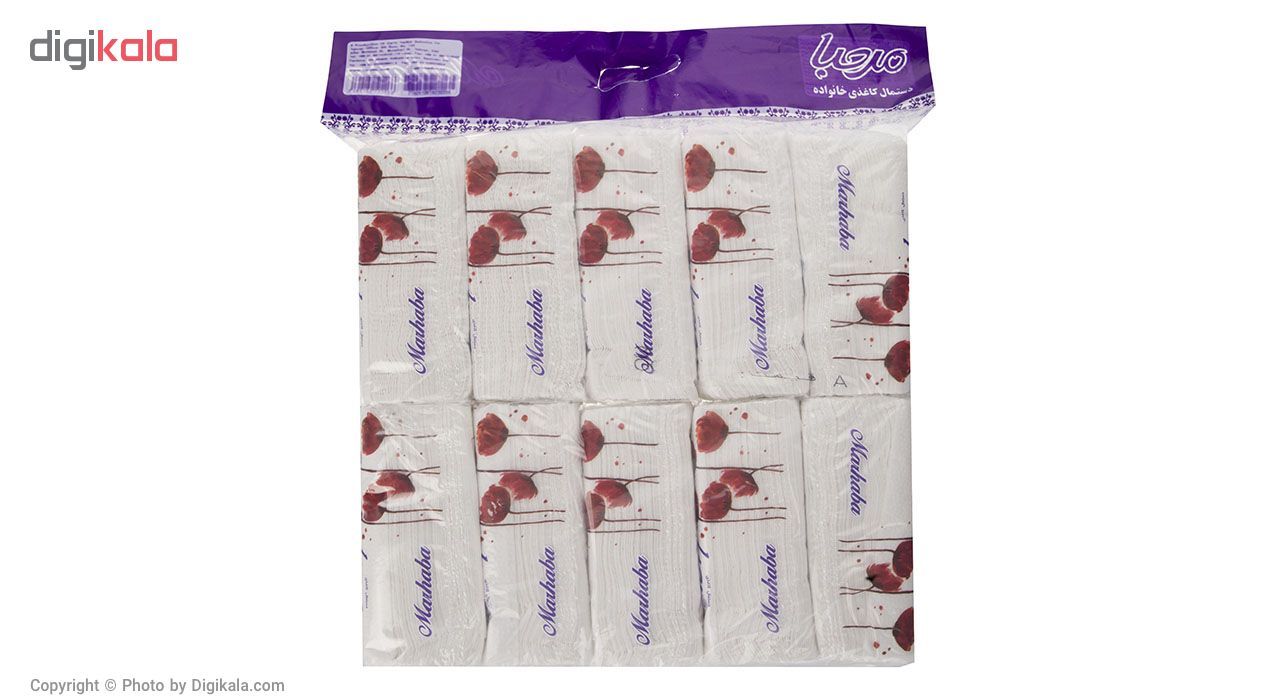 دستمال کاغذی 100 برگ مرحبا مدل White بسته 10 عددی main 1 1