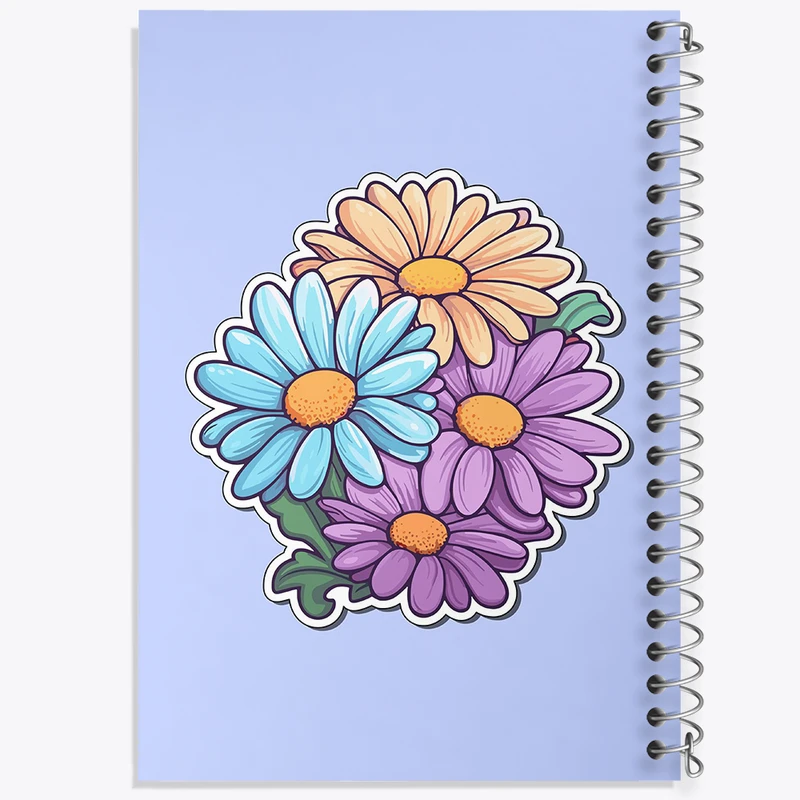 دفتر مشق 100 برگ خندالو طرح گل و گیاه کد 36593