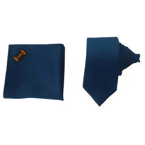 ست کراوات و دستمال جیب مردانه براکت مدل کلاسیک کد SA206