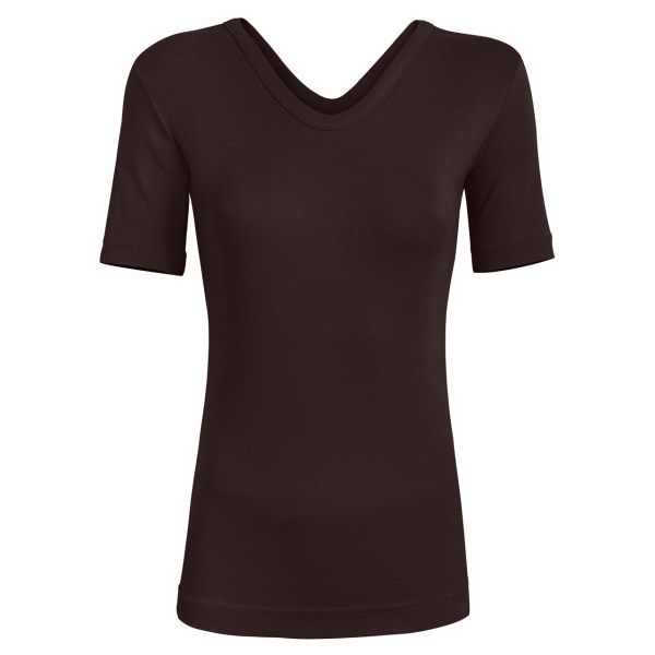 تی شرت زنانه ساروک مدل HYB رنگ قهوه ای -  - 1