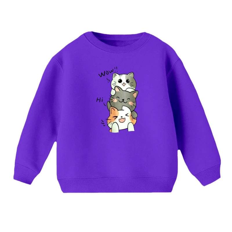 سویشرت بچگانه مدل گربه های بامزه 