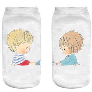 جوراب بچگانه طرح پسر و دختر