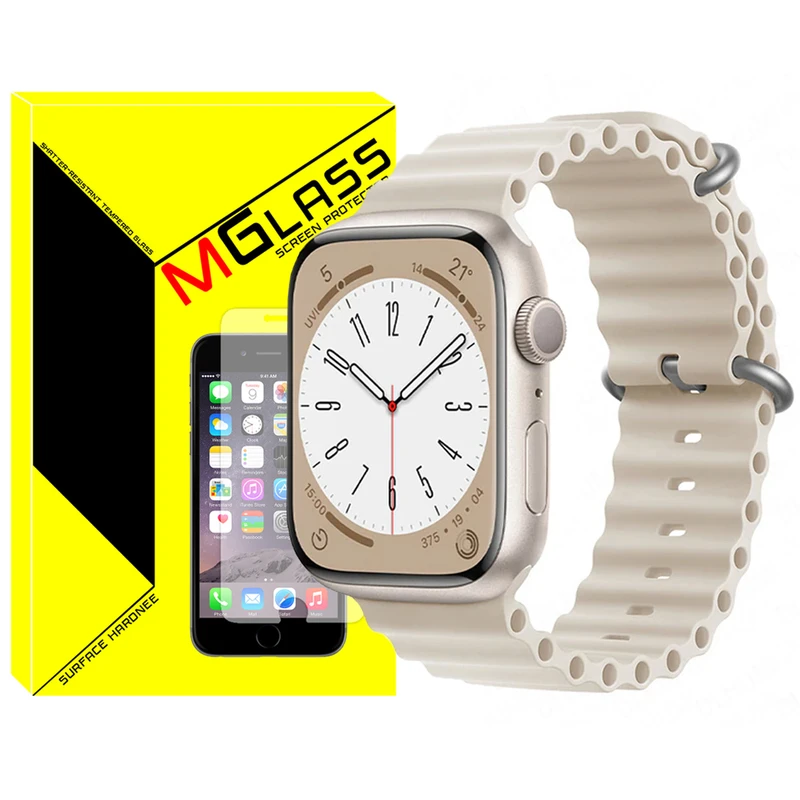 بند ام‌گلس مدل Ocean مناسب برای اپل واچ Series 3 42 میلی متری