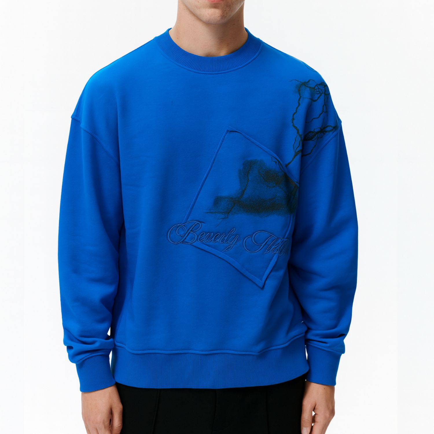 سویشرت مردانه مدل دورس سه نخ باکسی