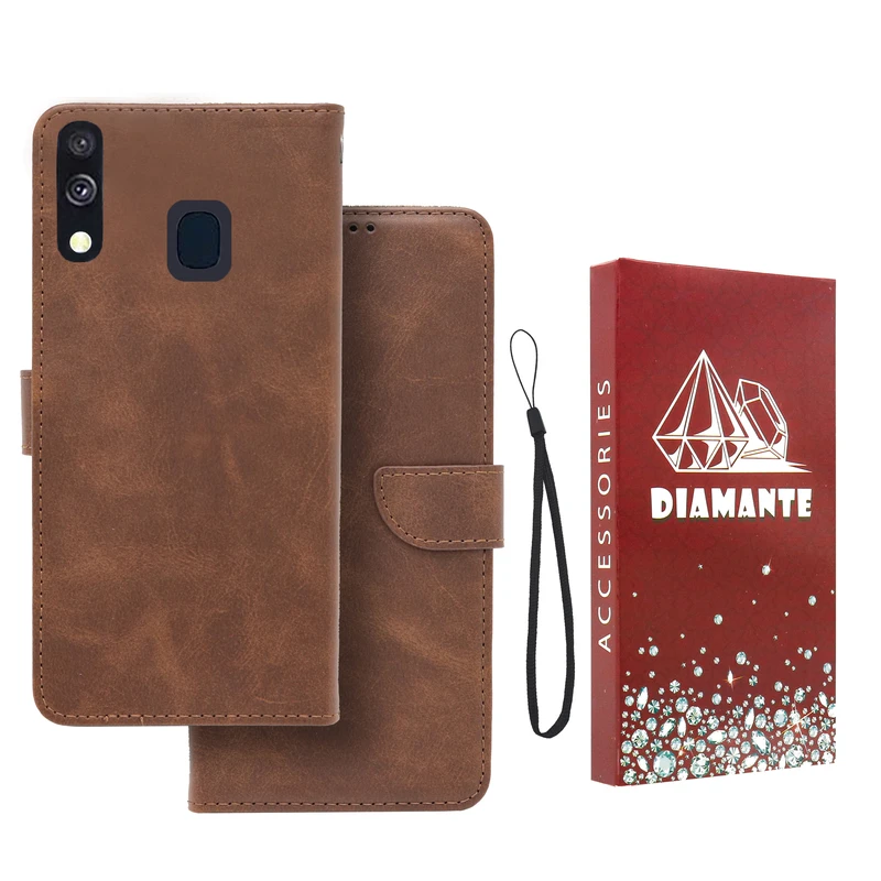 کیف کلاسوری دیامانته مدل Band Rd مناسب برای گوشی موبایل سامسونگ Galaxy A40 به همراه بندآویز