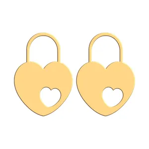 گوشواره طلا 18 عیار زنانه فرشته طرح قلب WEL-000301