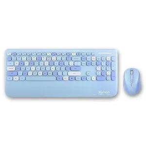 Hatron HKCW350 Wireless Keyboard with Mouse, Membrane Switch, Full-Size