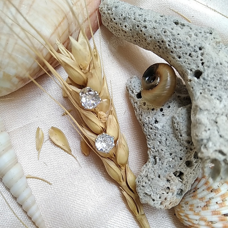 گوشواره زنانه اکسسورایز مدل نگینی کد  H56 مجموعه 2 عددی