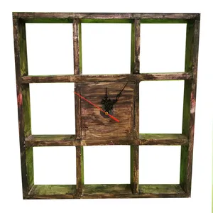 ساعت دیواری چوبی بامس هنر پارسه مدل پتینه