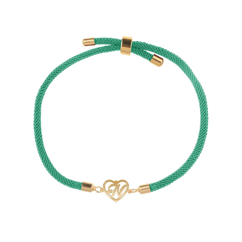 دستبند طلا 18 عیار زنانه مدوپد مدل حرف N کد D35-10401