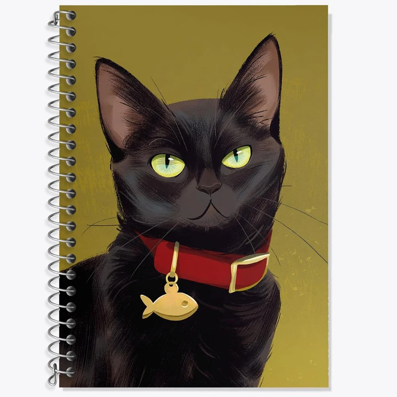 دفتر زبان 50 برگ خندالو مدل سه خط طرح گربه کد 28230