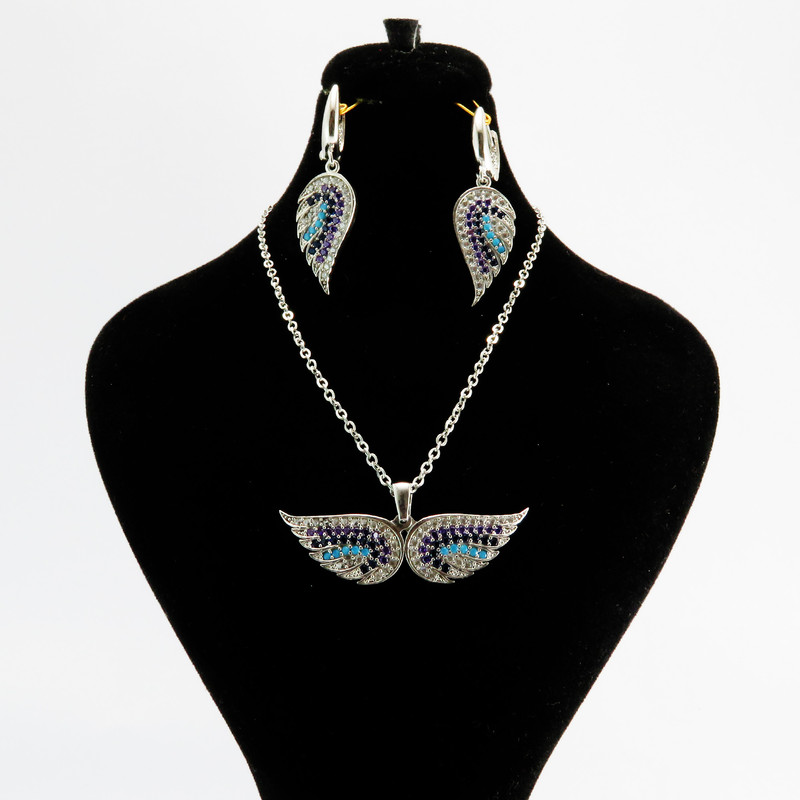 نیم ست نقره زنانه کد AV067