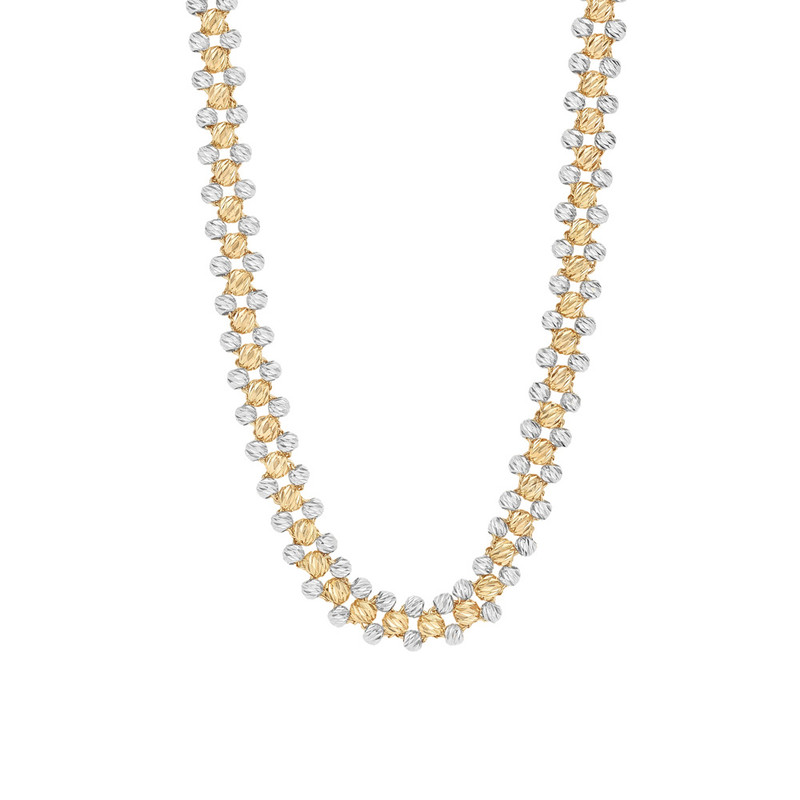 گردنبند طلا 18 عیار زنانه طرح البرنادو ماوی گالری مدل رویال اشکی 2