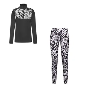 ست تی‌شرت و لگینگ ورزشی زنانه مدل 276-4107