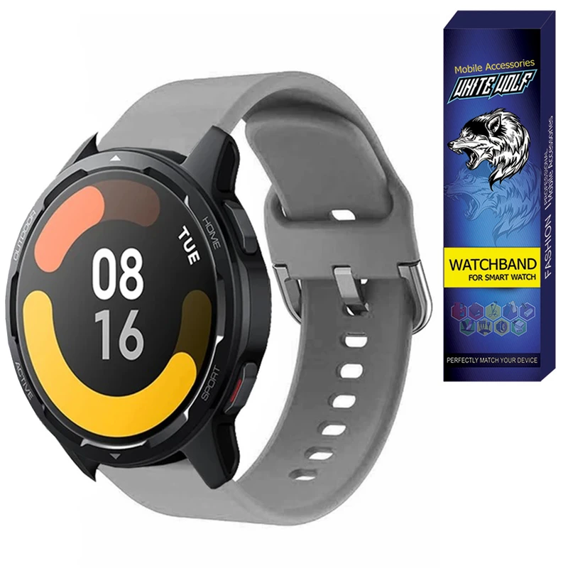 بند وایت ولف مدل WB-SIL-SQ مناسب برای ساعت هوشمند شیائومی S1 Active /22mm