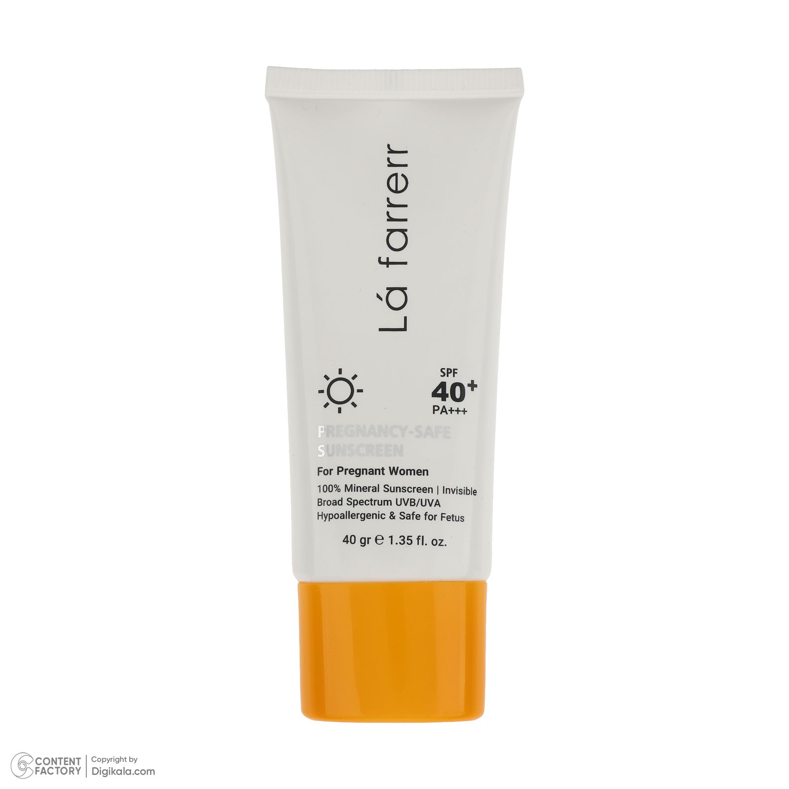 کرم ضد آفتاب بدون رنگ لافارر SPF 40 مدل PREGNANCY SAFE، حاوی محافظ UVA و UVB و PA+++ مناسب پوست بانوان باردار حجم 40 میلی‌لیتر -  - 3