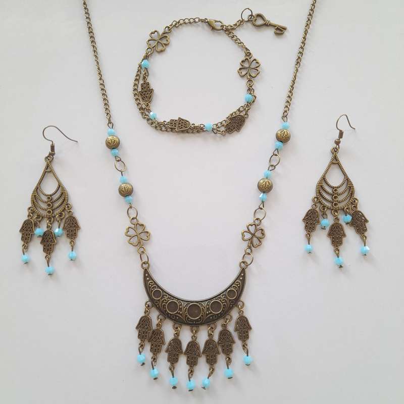 نیم ست زنانه مدل سنتی طرح فیروزه