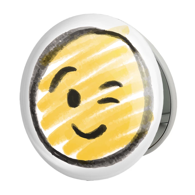 آینه جیبی خندالو طرح ایموجی Emoji مدل تاشو کد 3048 