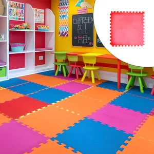 کف پوش آکام مدل AK-Re سایز 60 * 60 سانتی متر رنگ قرمز بسته 4 عددی