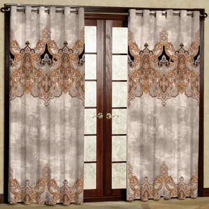  پرده مدل چاپی طرح دار هازان پانچی کد 4640 سایز 140x200 سانتی متر