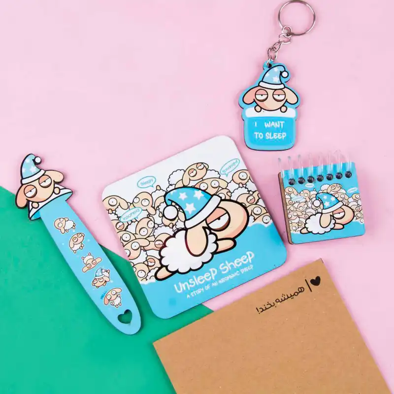 بسته لوازم تحریر طرح بره مجموعه 4 عددی