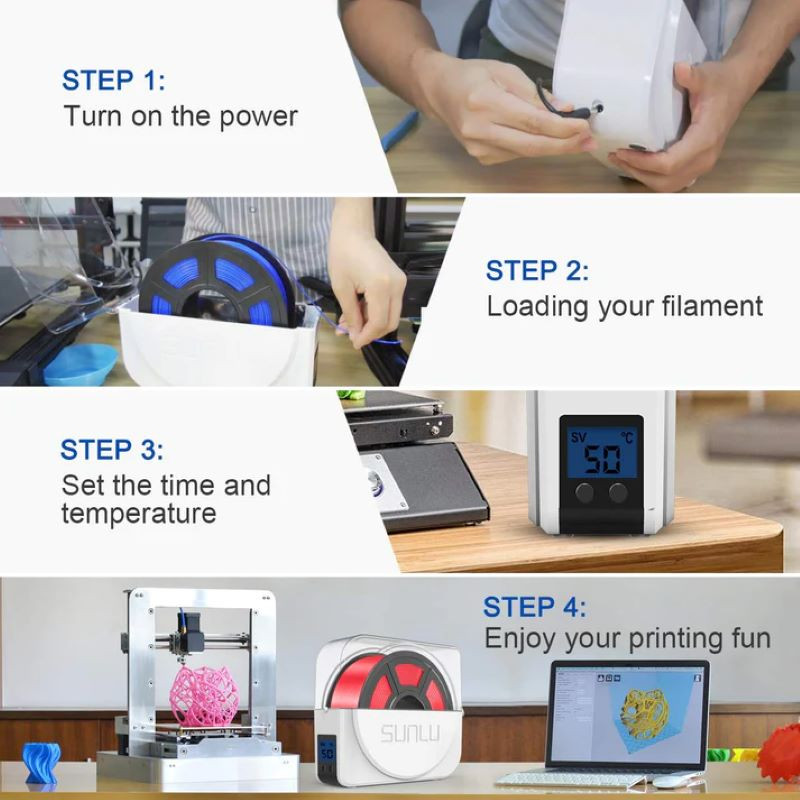 دستگاه خشک‌کن فیلامنت پرینتر سه بعدی سان‌لو مدل S1 Plus