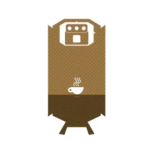 MAHOOT Minimal Cup of Coffee Icon Cover Sticker for Doogee S70