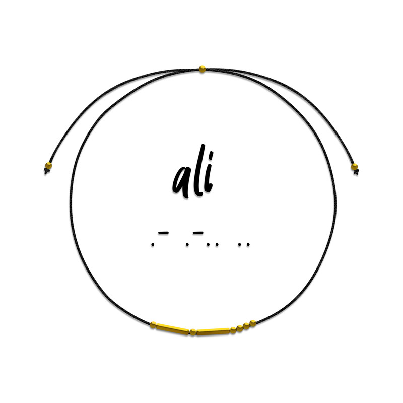 دستبند ماهوت مدل مورس کد اسم ALI - G