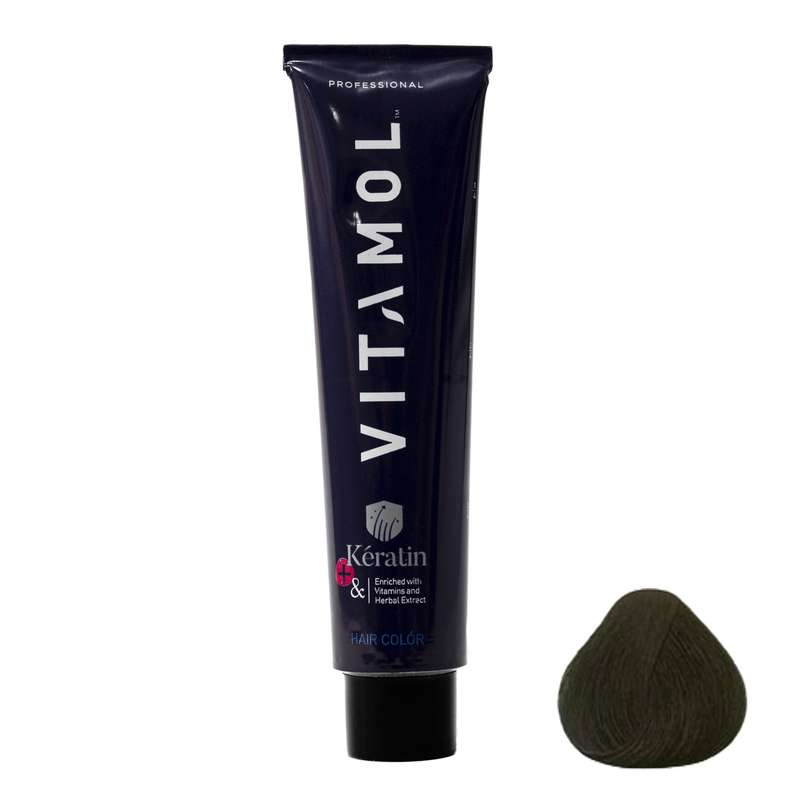 کیت رنگ مو ویتامول سری smoky شماره 1.1 حجم 120 میلی لیتر رنگ مشکی پر کلاغی