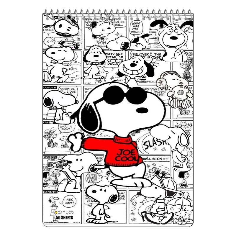 دفتر نقاشی 50 برگ سیمی کارنیکا طرح فیلم بادام زمینی ها مدل The Peanuts کد 31186