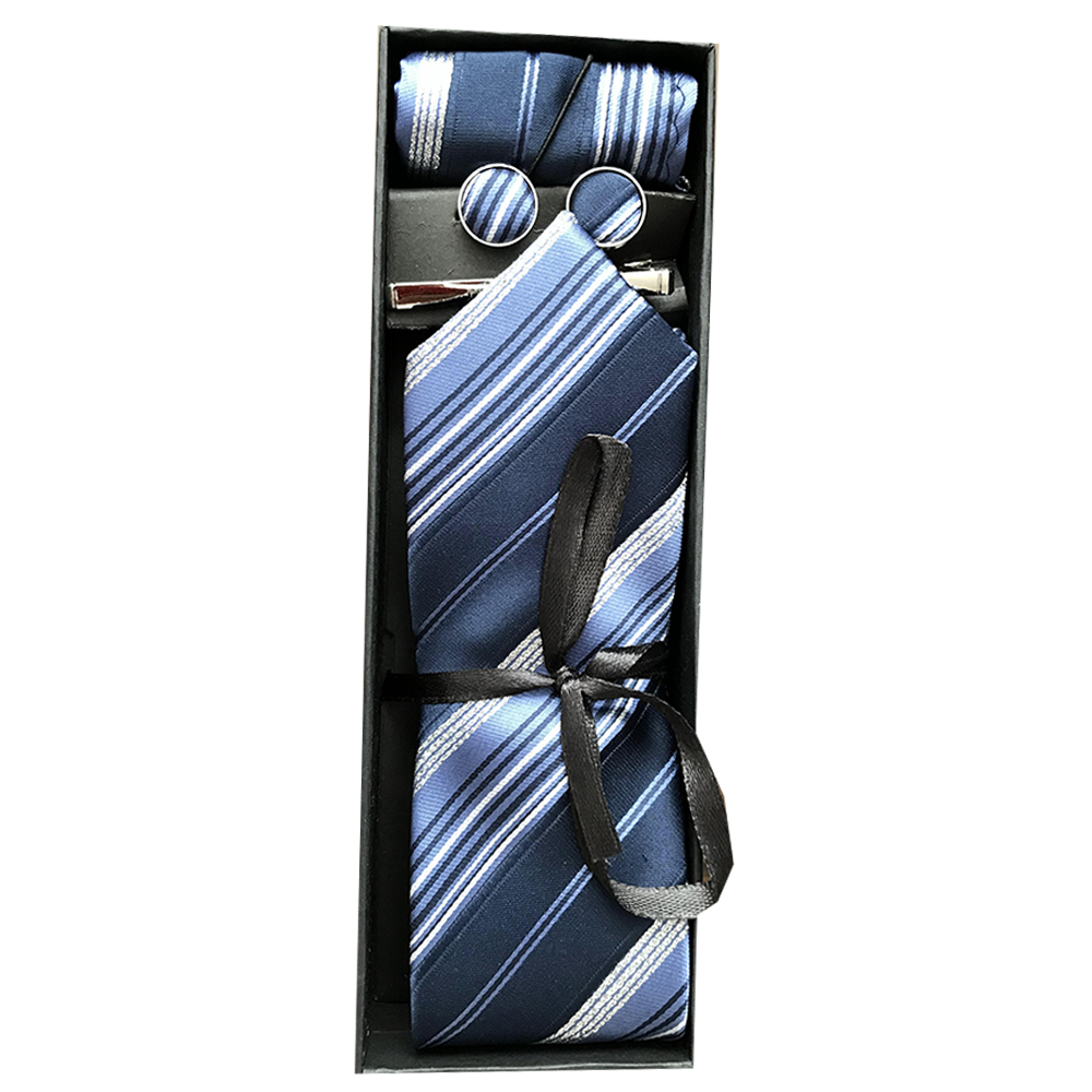 ست کراوات و دستمال جیب و دکمه سردست مردانه مدل SET 005 
