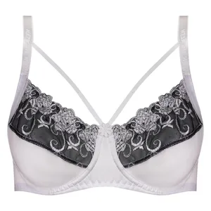 سوتین زنانه پانیذ مدل فنردار گیپوری هارنس دار کد 66397