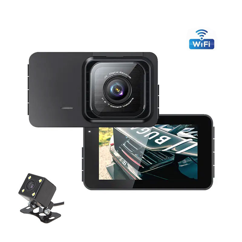 دوربین ثبت وقایع خودرو مدل DVR-FH5X-WiFi به همراه دوربین دنده عقب
